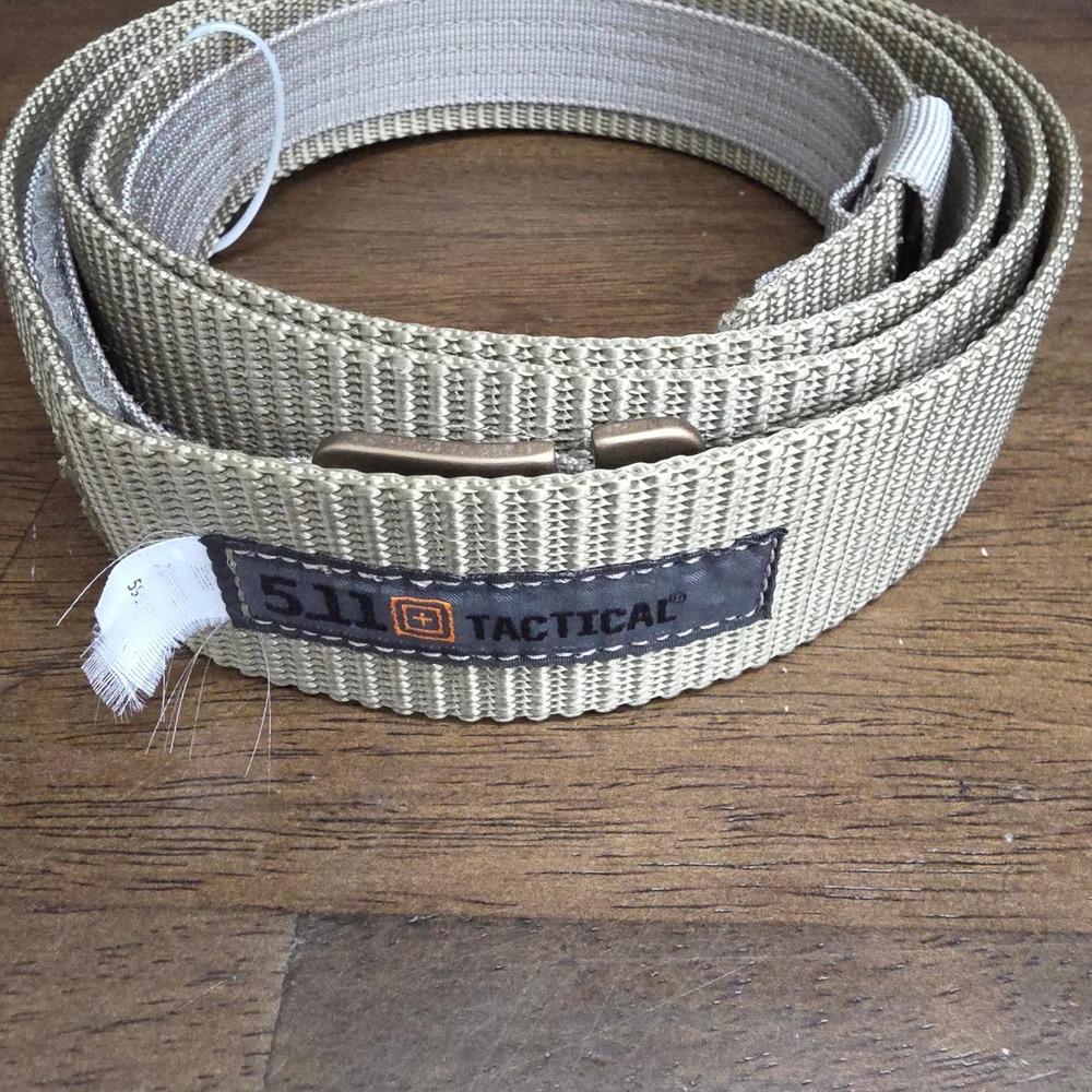 5.11 Tactical Drop Shot Belt 2XL Tan Dual Layer Nylon Heavy Duty 1.5" 59539